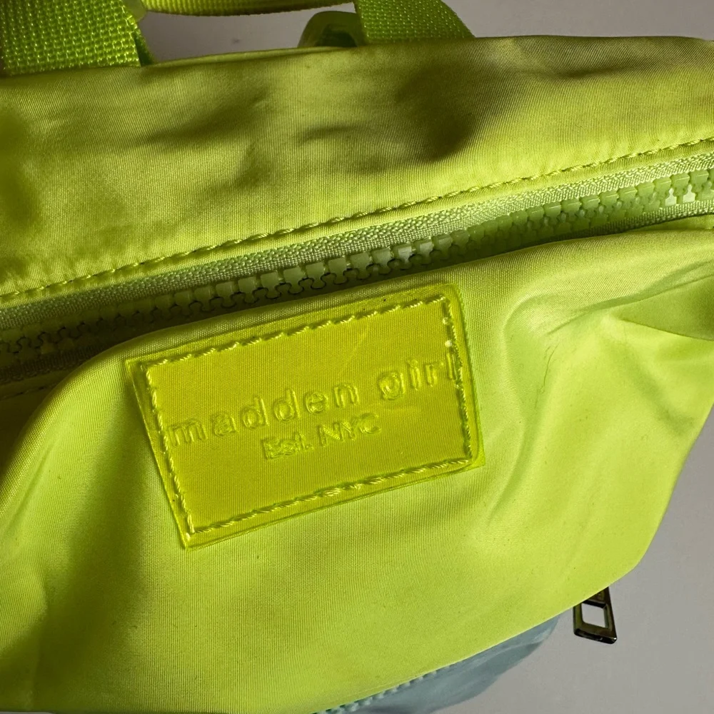 Madden Girl Two-Tone Neon and Light Blue Girls Bag